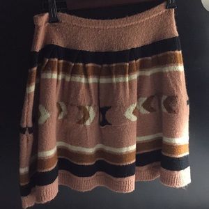 ASOS. Petite. Aztec-print pleated skirt.